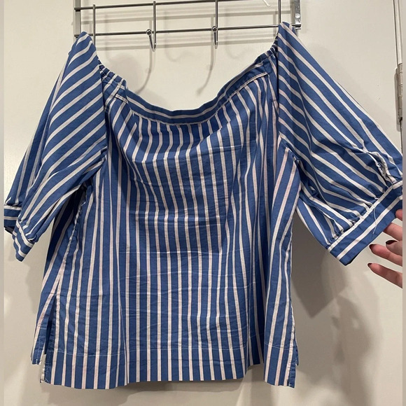 Dstudio striped off the shoulder blouse - Picture 1 of 4